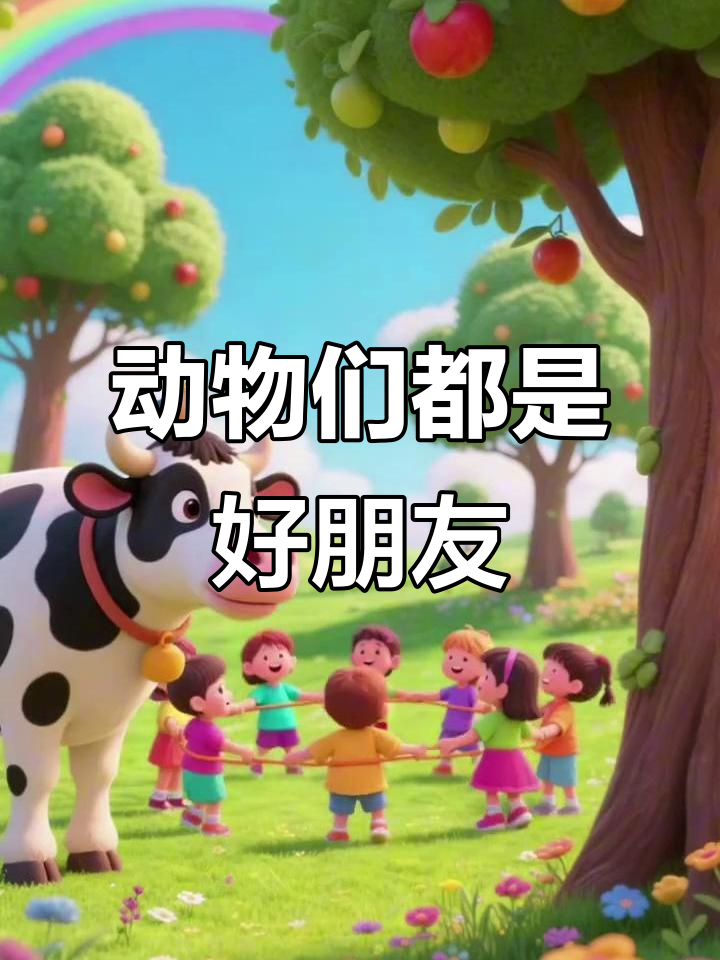 鸟儿飞翔鱼儿游，牛儿悠闲岸边走