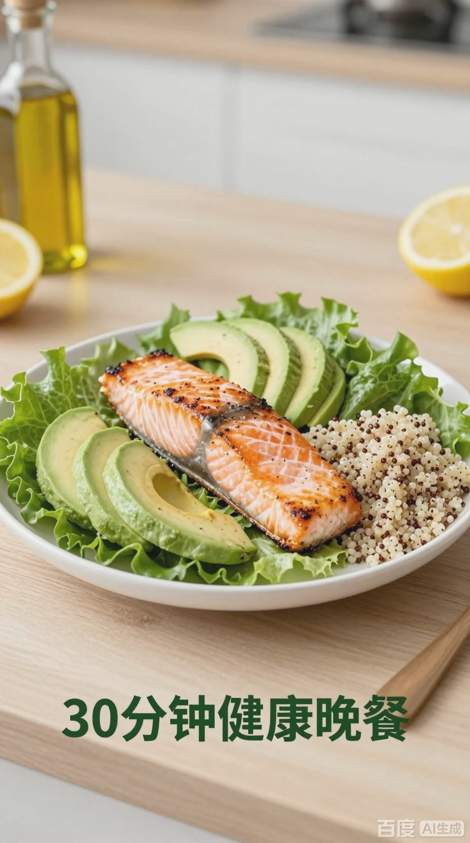 30分钟晚餐:三文鱼牛油果沙拉