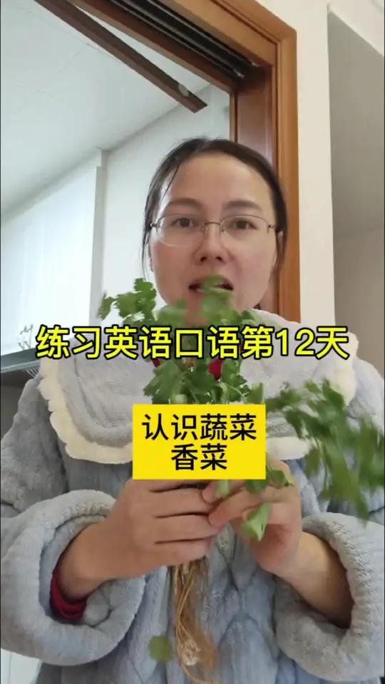 练习英语口语输出。今天花一秒钟记一个单词。香菜的英语