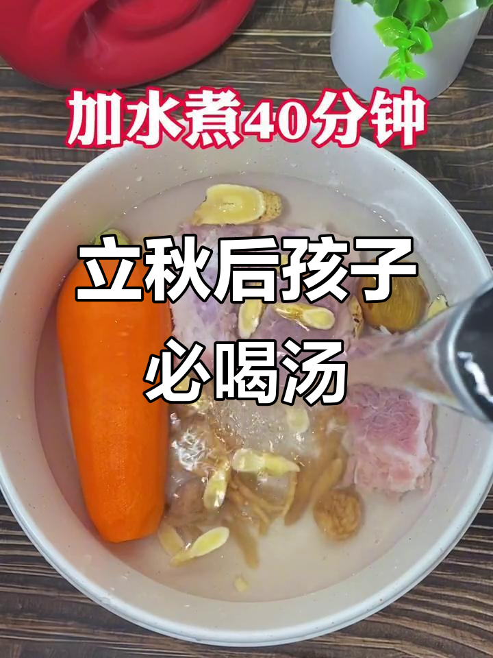 秋季孩子长高汤,太子参排骨红萝卜煲汤营养满分