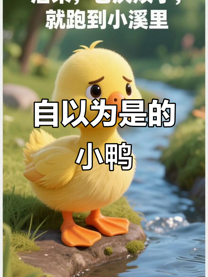 小鸭子自以为是，结果被水流教训