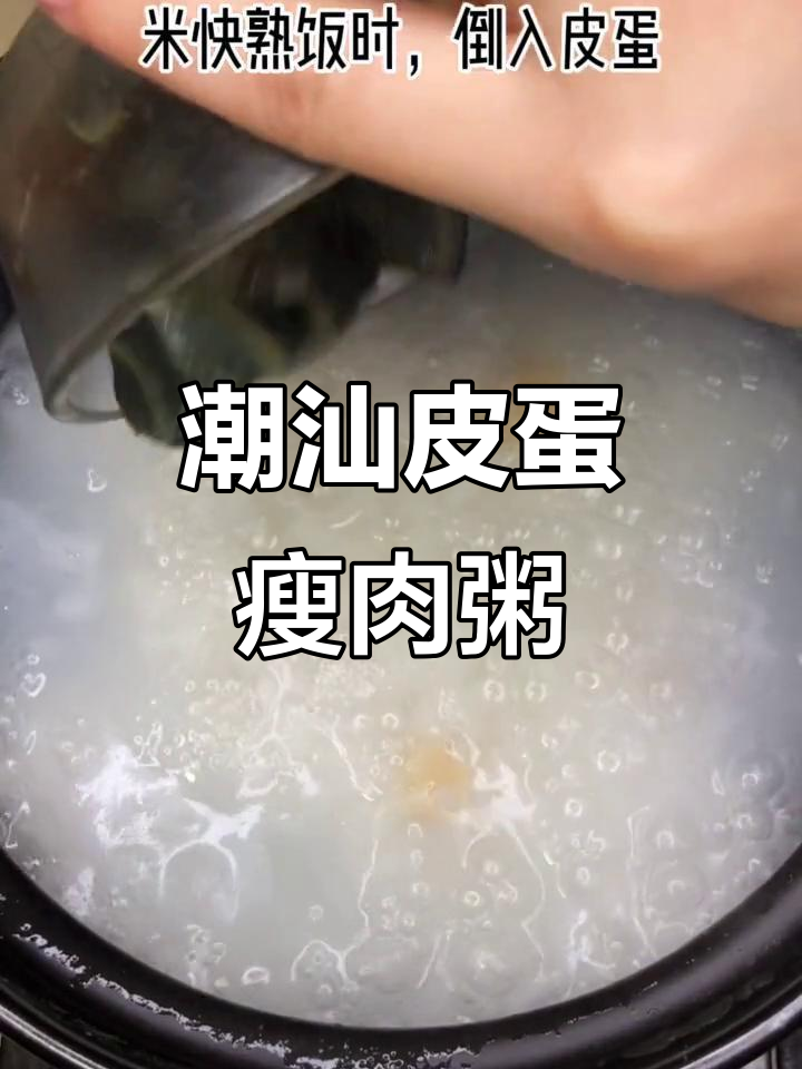 正宗广式皮蛋瘦肉粥，夜宵必备美味！