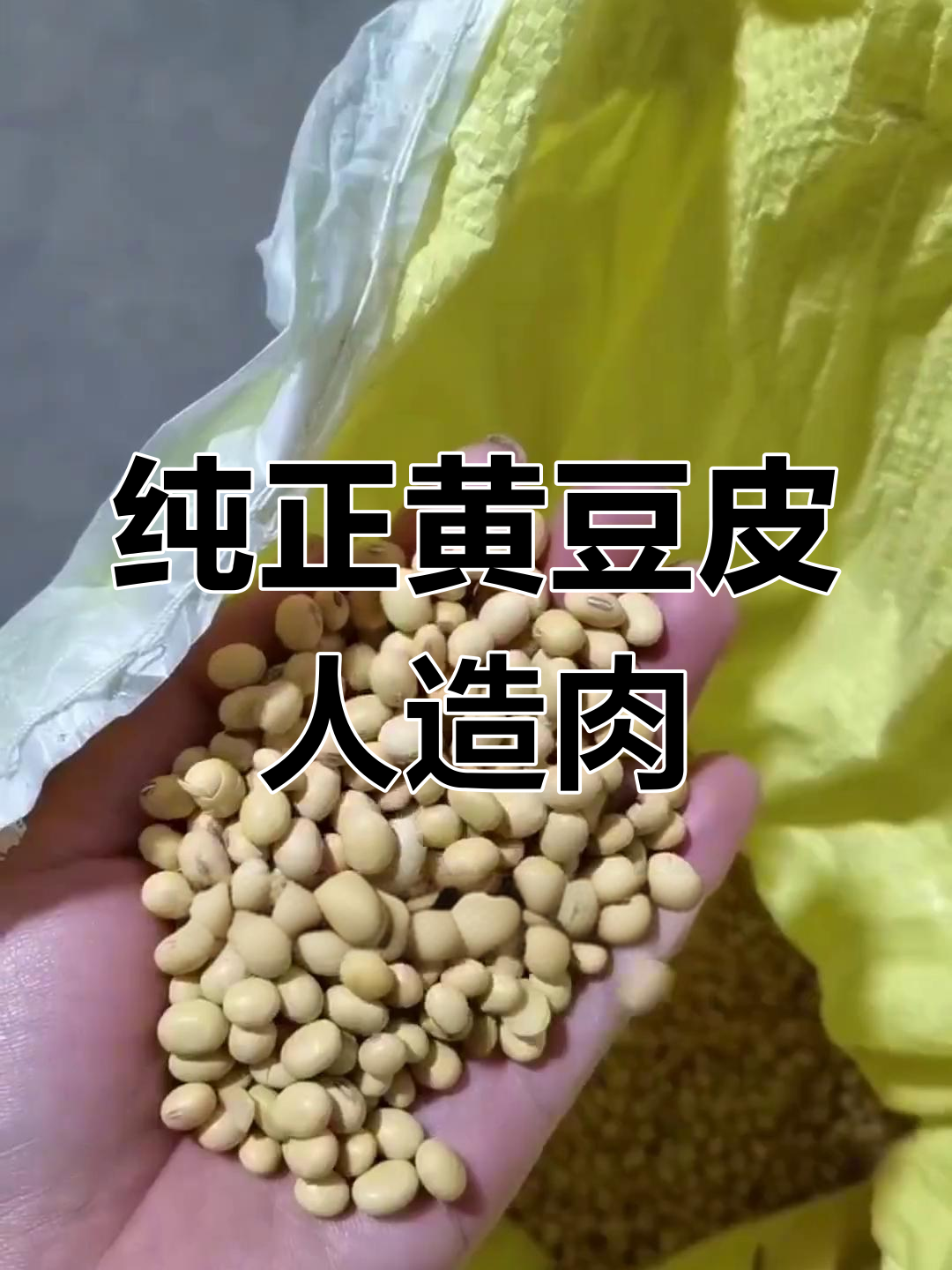 黄豆皮蛋白肉,农村传统手工制作的美味人造肉