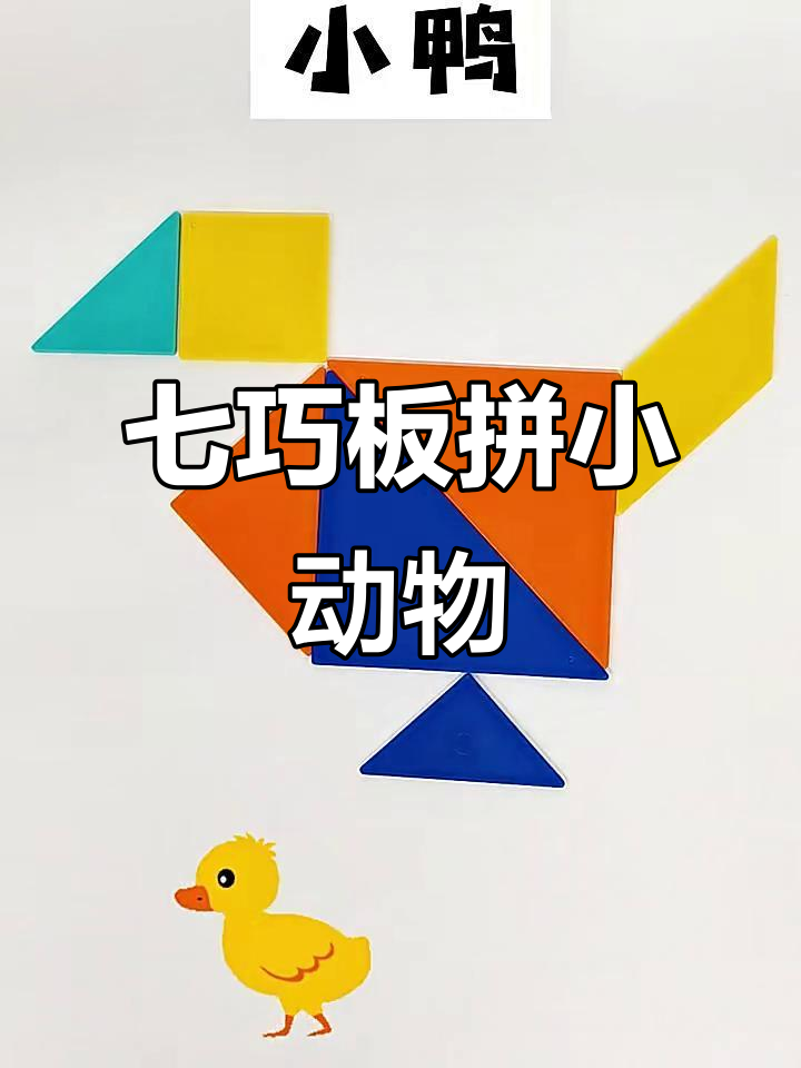 用七巧板拼出可爱动物,你能猜到它们是谁吗?