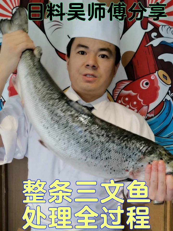 整条三文鱼处理方法和全过程