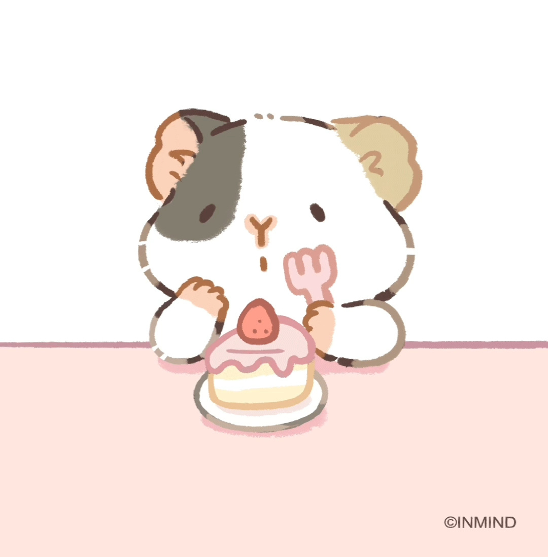 原创|会动的朋友圈封面|团子和草莓蛋糕