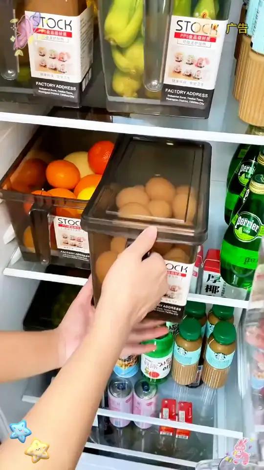 「5升特大号5个装」冰箱收纳盒厨房水果手柄保鲜盒人容量鸡蛋盒子