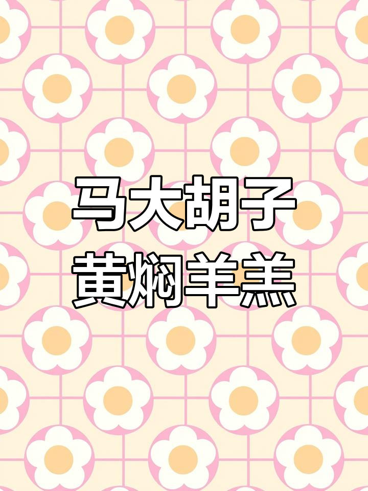 兰州马大胡子黄焖羊肉新做法
