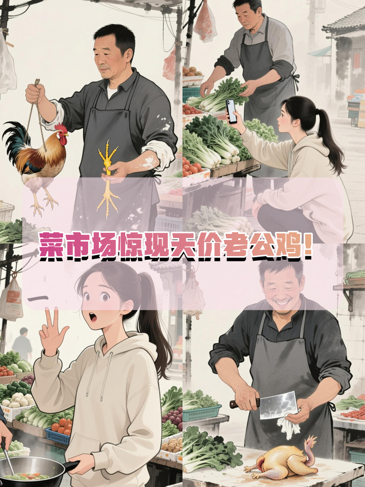 菜市场偶遇天价老公鸡,真相竟是稀有品种!