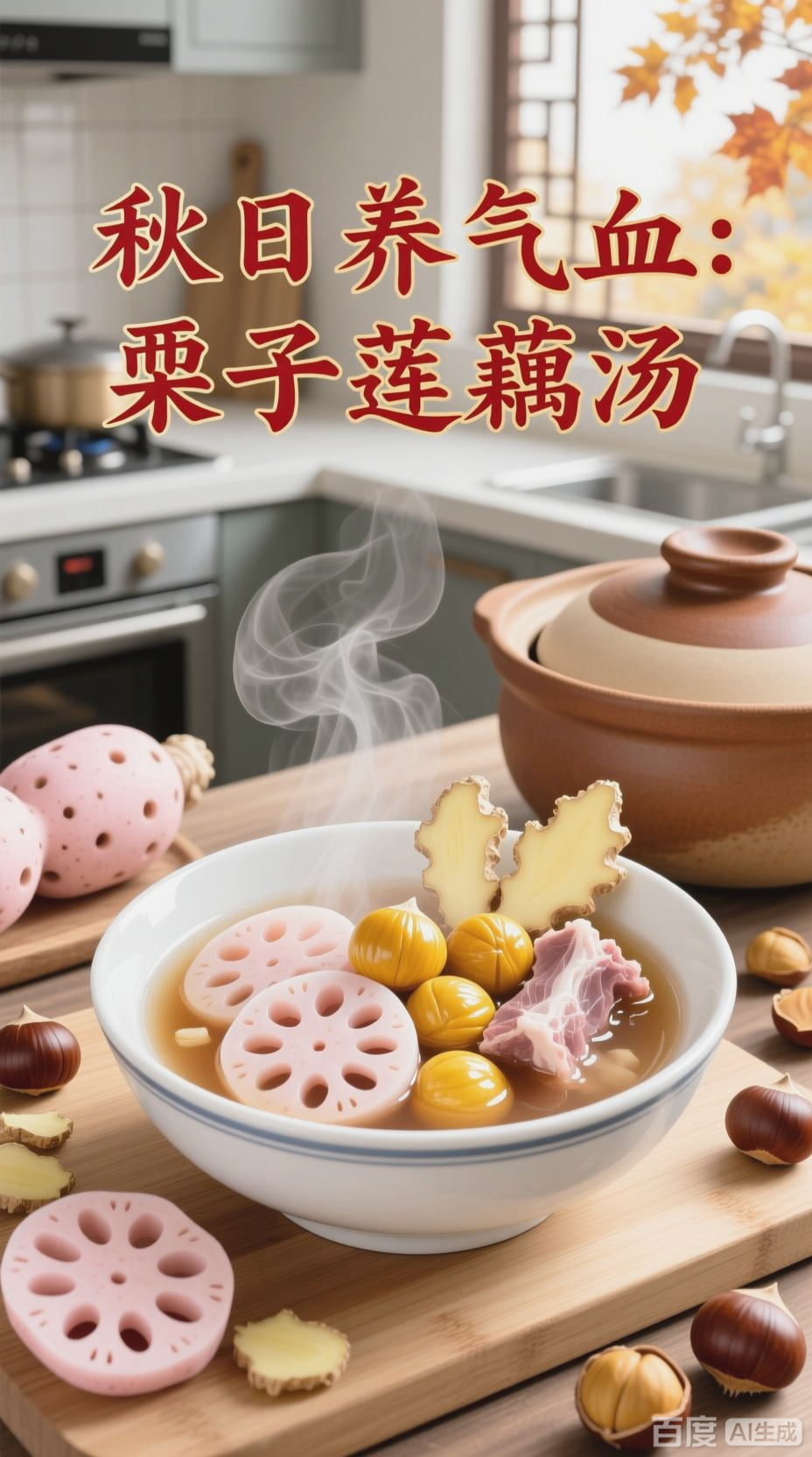 栗子莲藕汤:补气益血,温和滋养