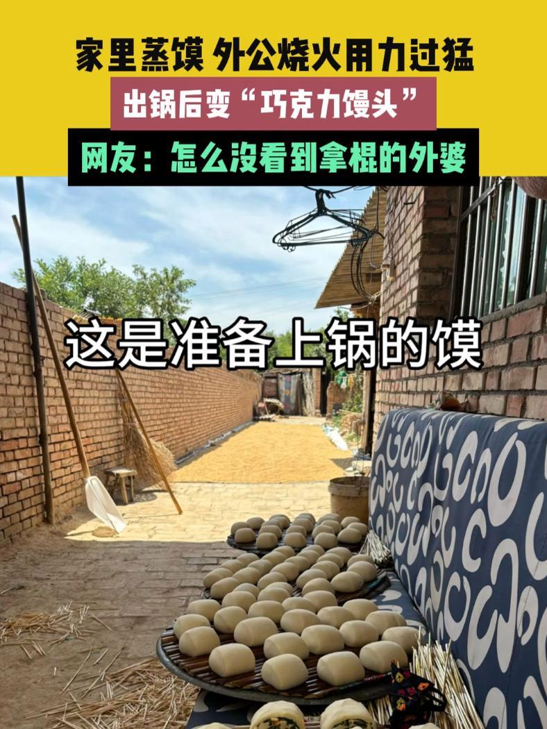 6月11日 陕西:家里蒸馍 外公烧火用力过猛,出锅后变“巧克力馒头”,网友:怎么没看到拿棍