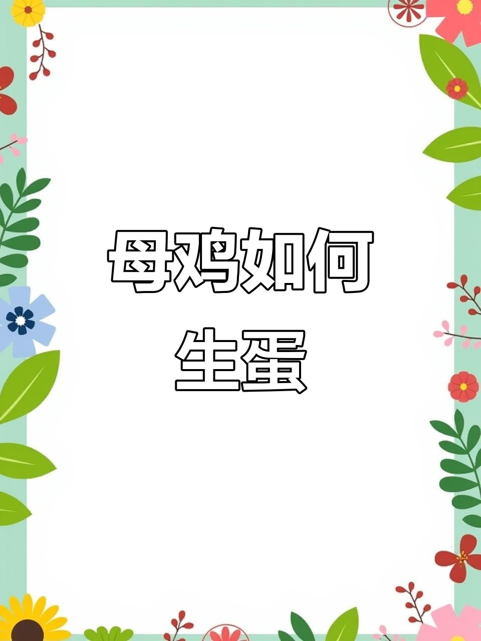 母鸡下蛋全过程揭秘：从卵泡到鸡蛋的奇妙转变