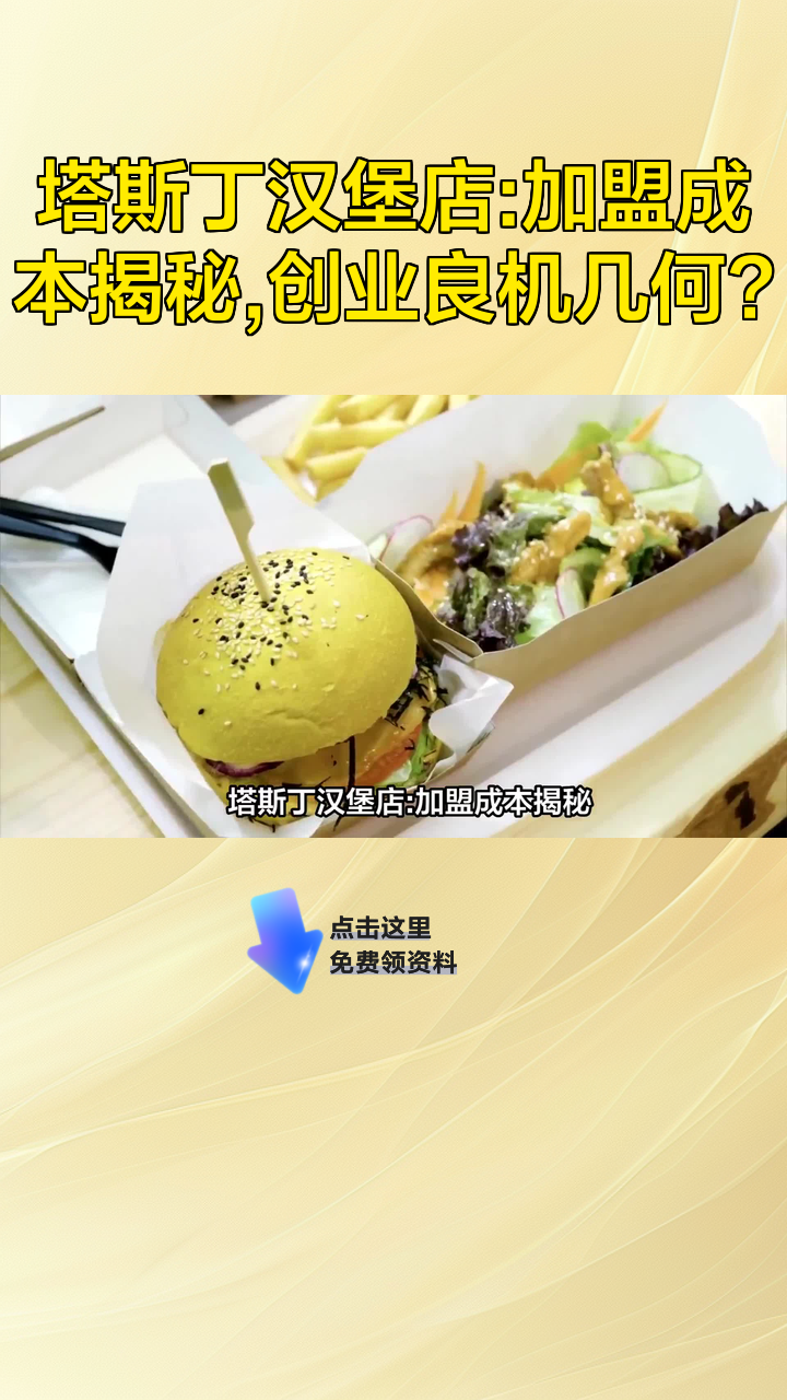 塔斯丁汉堡店:加盟成本揭秘,创业良机几何?