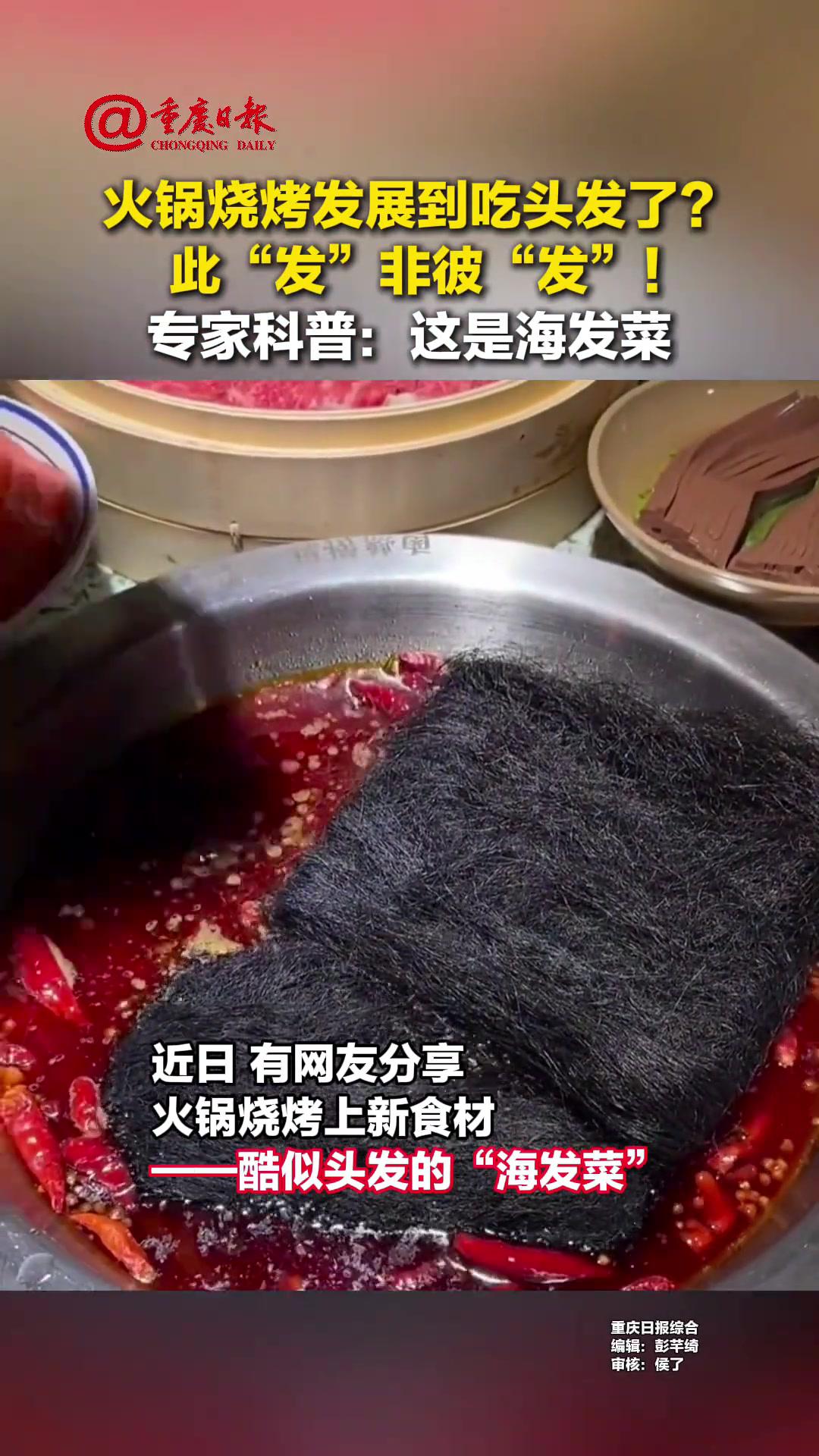 火锅烧烤发展到吃头发了?此“发”非彼“发”!专家科普:这是 海发菜