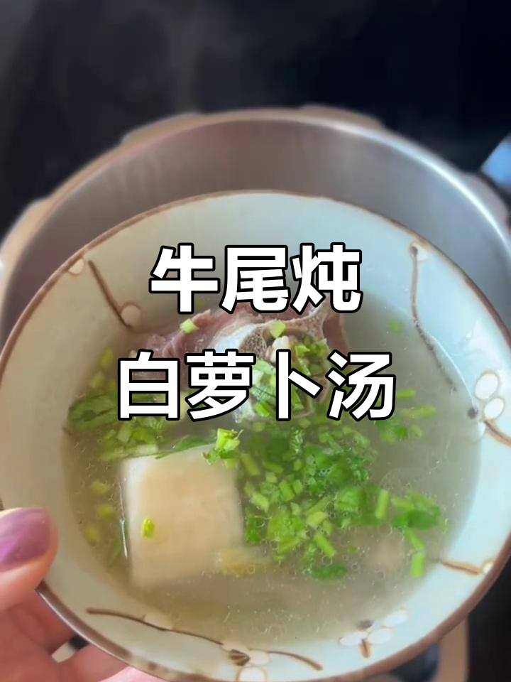 冬季暖心牛尾白萝卜汤,清炖美味营养满满