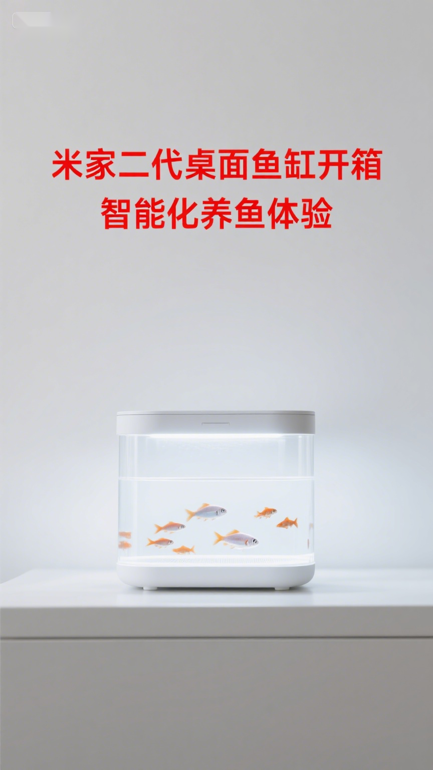 米家二代桌面鱼缸开箱,智能化养鱼体验
