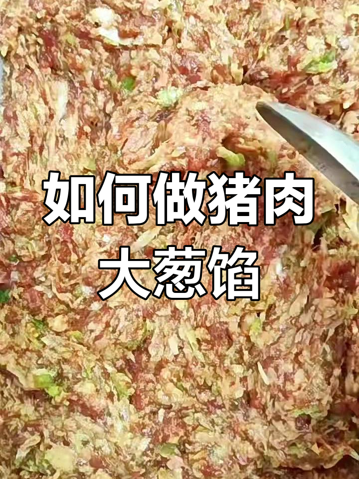 猪肉大葱馅儿的完美调法,抱团多汁又美味
