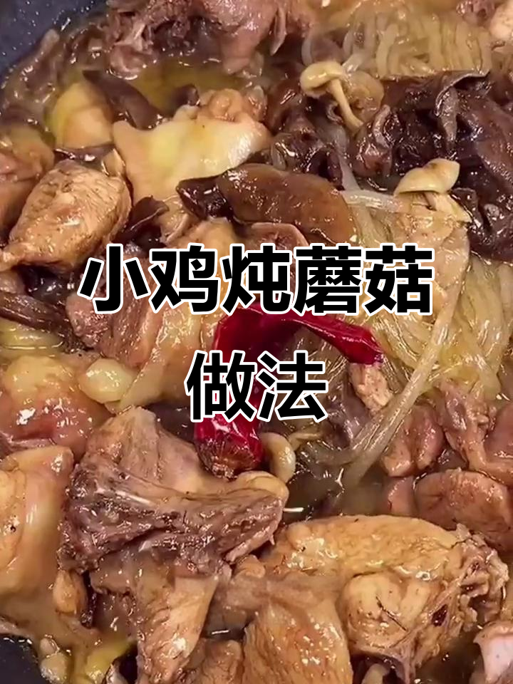 东北铁锅炖小鸡,蘑菇搭配更美味