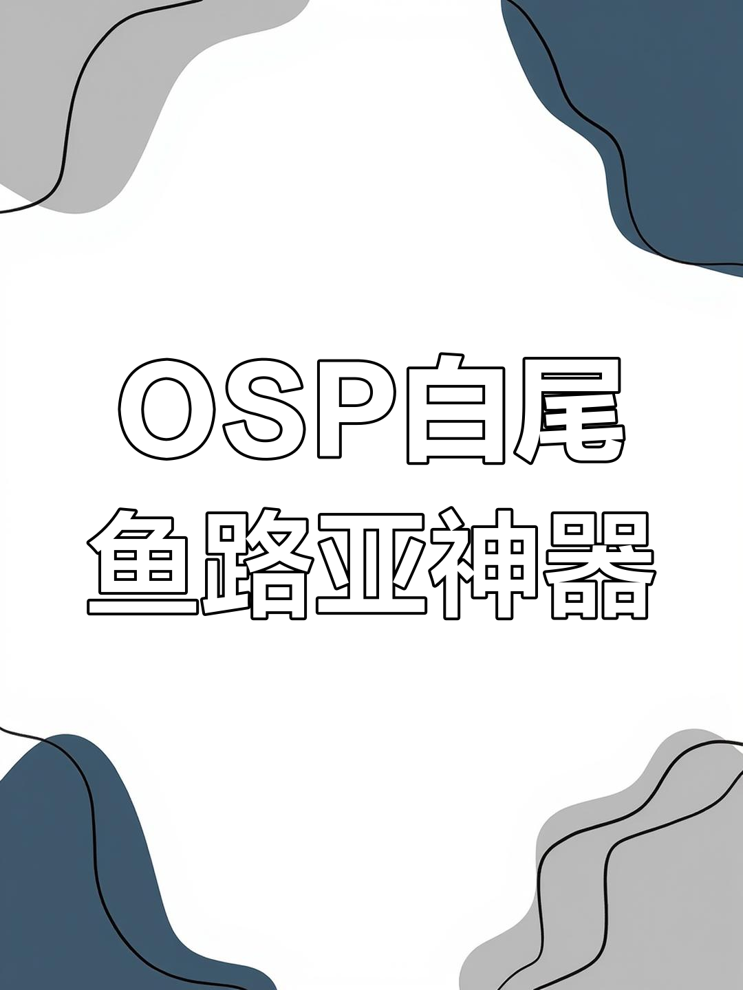 竞技鲈钓必备!OSP白尾鱼假饵的神奇之处