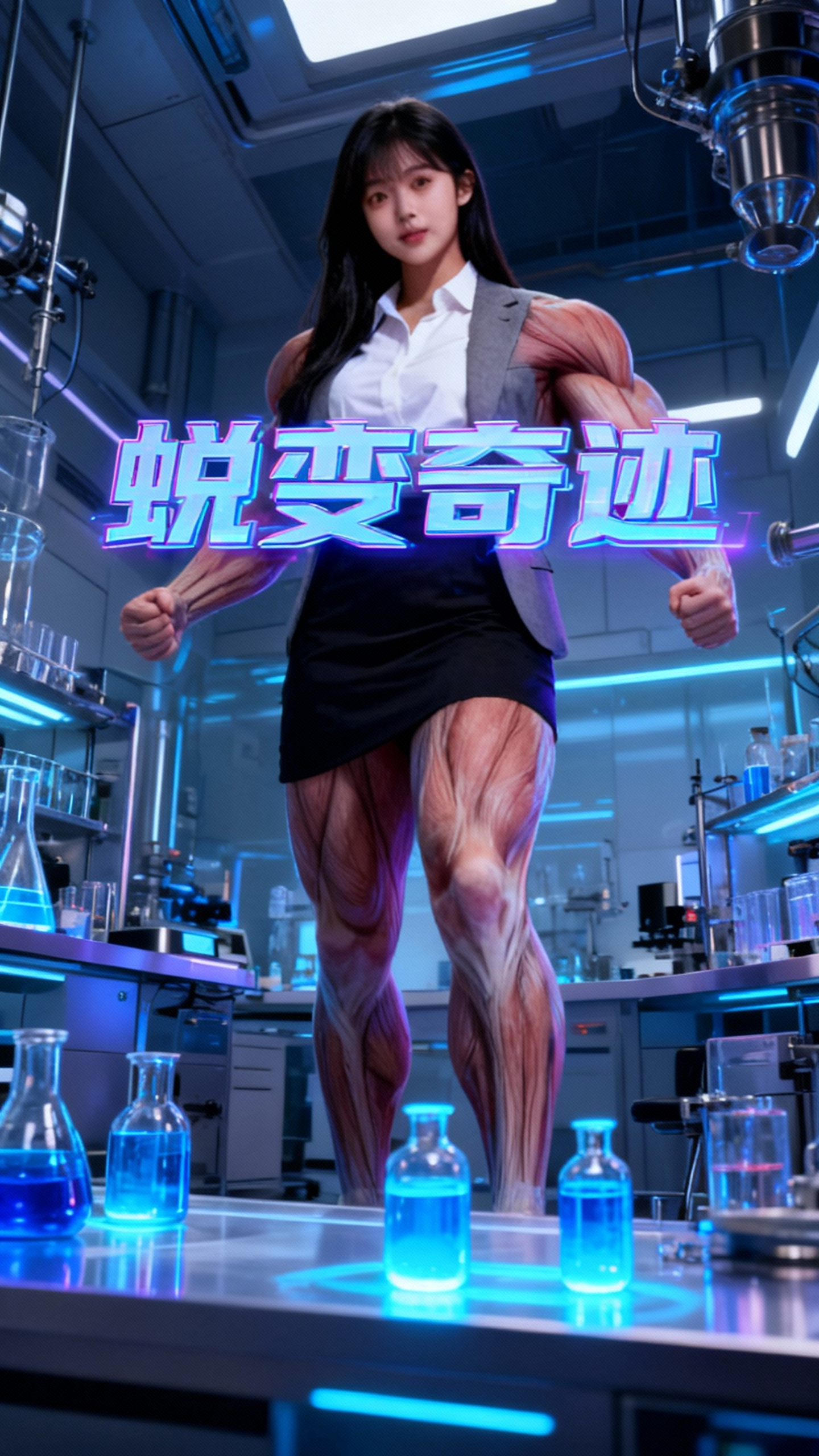 诗瑶变身肌肉女，蓝色药剂的奇迹