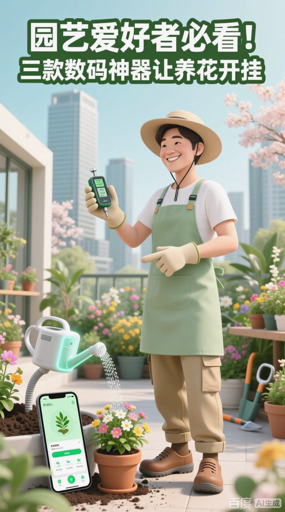 园艺爱好者数码:土壤湿度传感器 / 智能浇水器 / 植物识别 APP,养花不踩坑