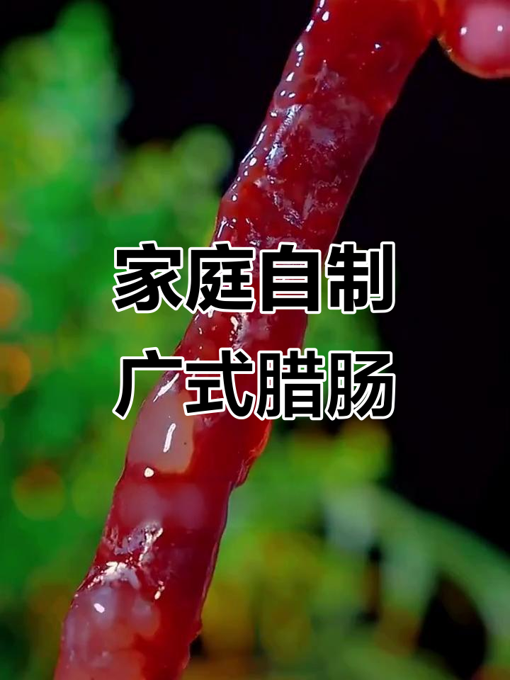 自制广式腊肠,简单又美味,越嚼越香