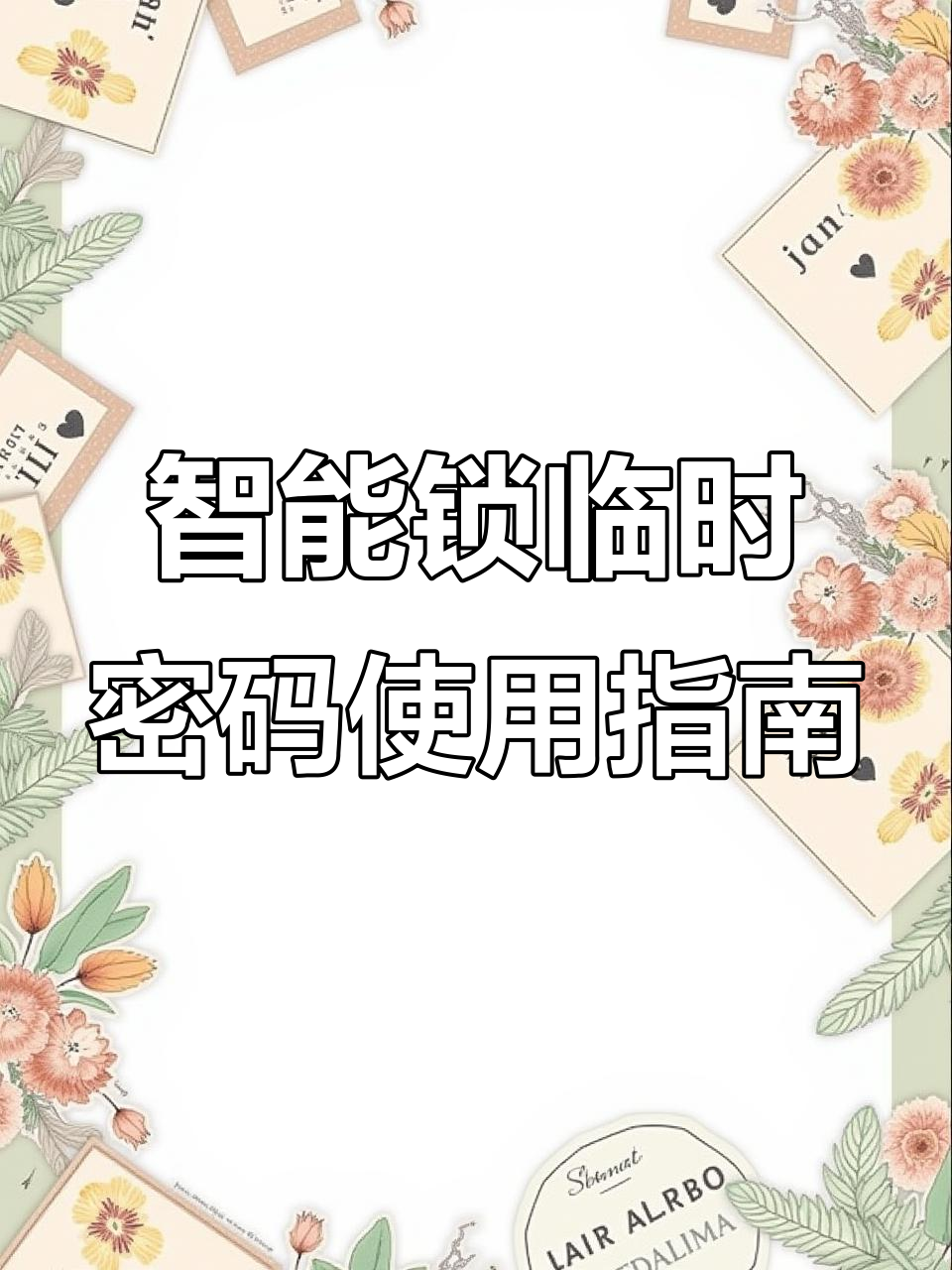 小峰管家智能锁临时密码设置教程,轻松解决无网络问题