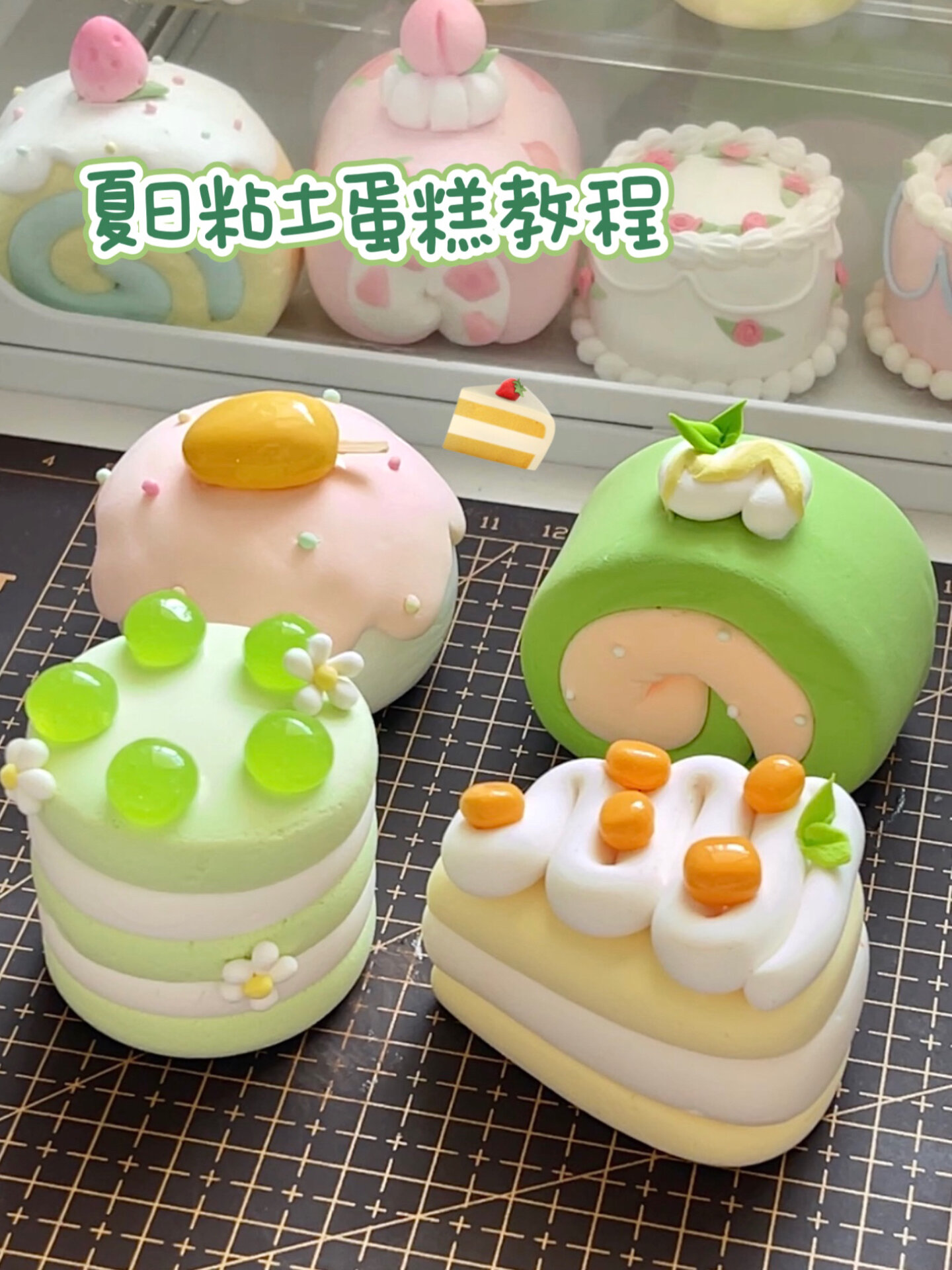 4款夏日清新蛋糕超轻粘土手工教程