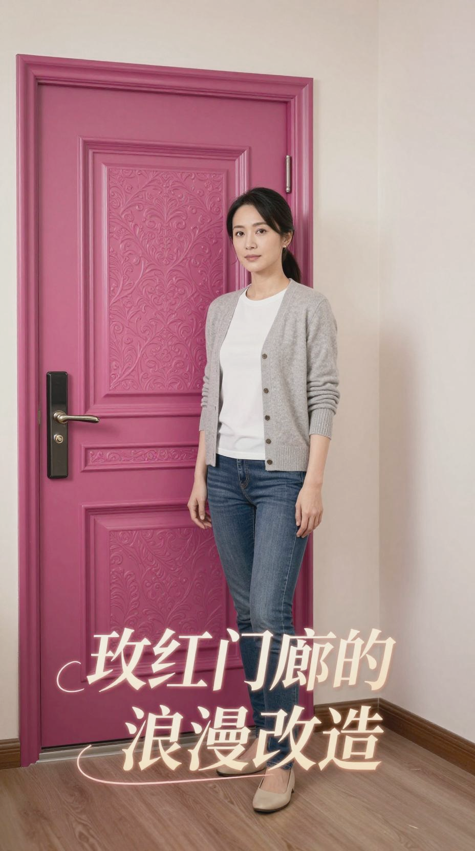 玫红色入户门,点亮新房之美