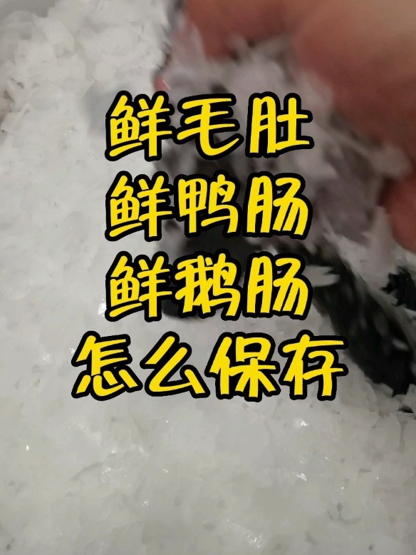 屠厂鲜毛肚,鲜鸭肠,鲜鹅肠如何保存