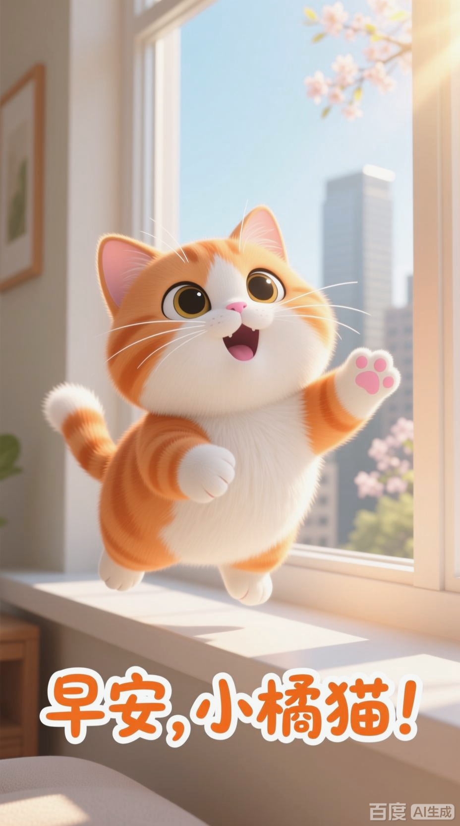 猫咪的可爱早安问候