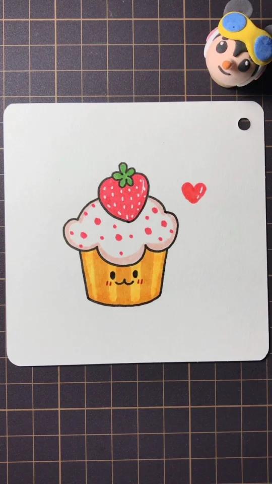 草莓蛋糕简笔画