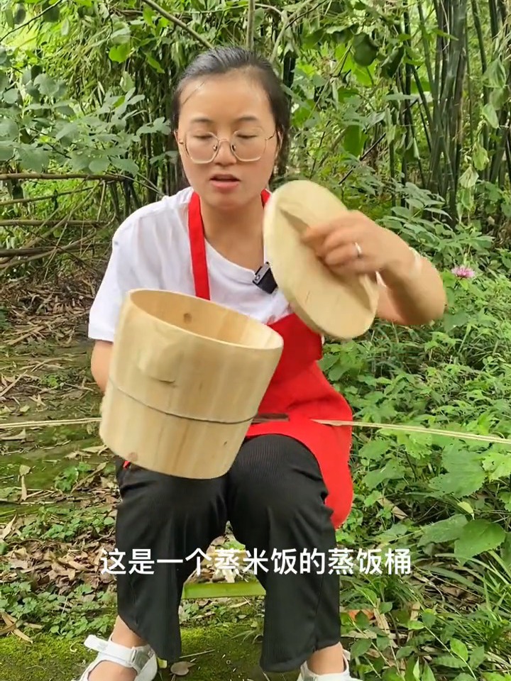 传统红杉木蒸饭桶(甑子)
