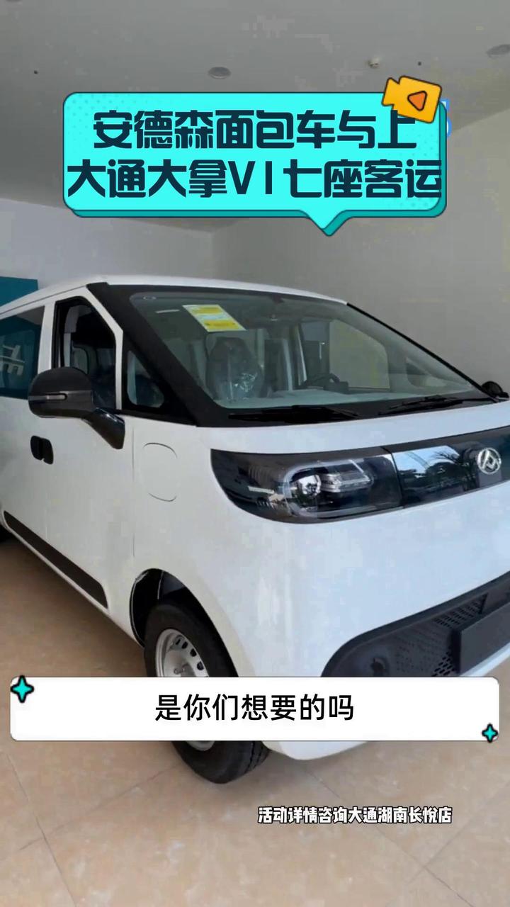 安德森面包车与上汽大通大拿V1七座客运版