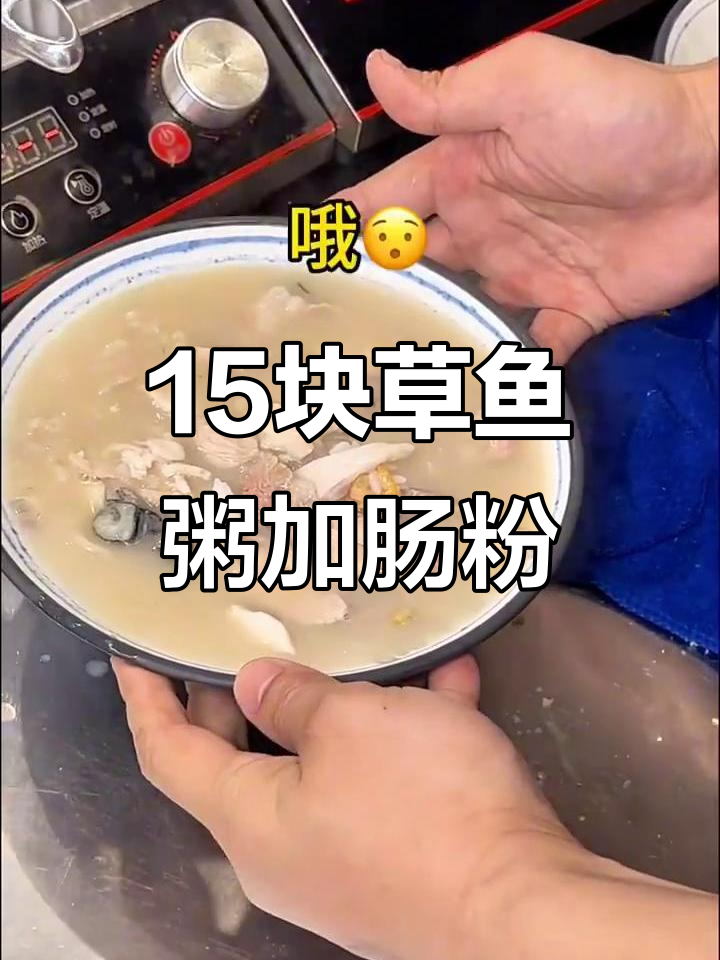 15元一碗草鱼粥,搭配鱼片肠粉,超值美味不容错过