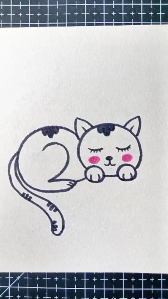 一起学画画小猫咪简笔画教程#儿童简笔画 #亲子时光 #亲子互动