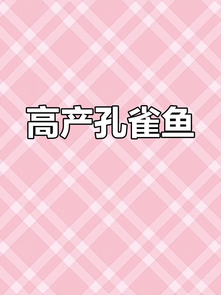孔雀鱼易养又高产,每月繁衍一窝小鱼!