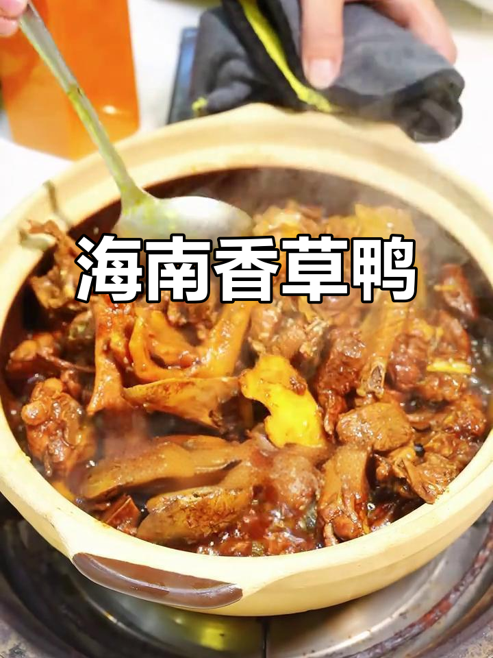 海南香草鸭:湖边散养土鸭,肉质鲜嫩,待客必备美味