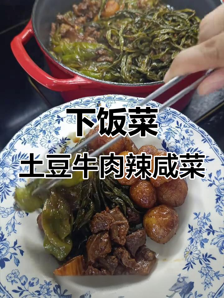 土豆牛肉辣椒咸菜，下饭神器！教你做超有味儿的家常美食