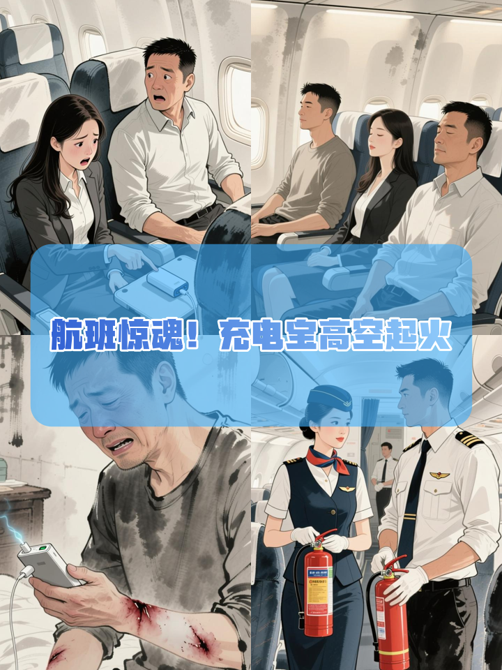 2026年1月8日晚,韩亚航空一航班在飞行途中突发充电宝起火,机组两分钟内迅速扑灭,未造成