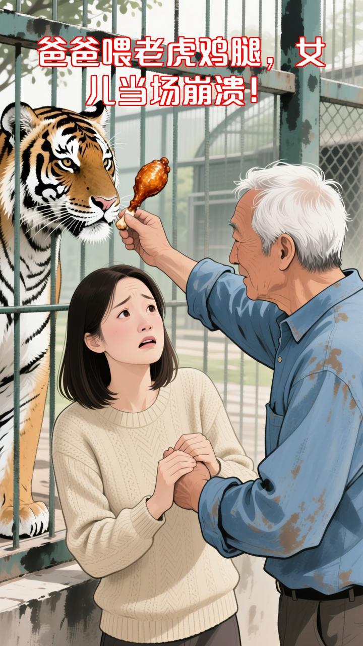 爸爸在动物园用鸡腿喂老虎,女儿发现惊人秘密!