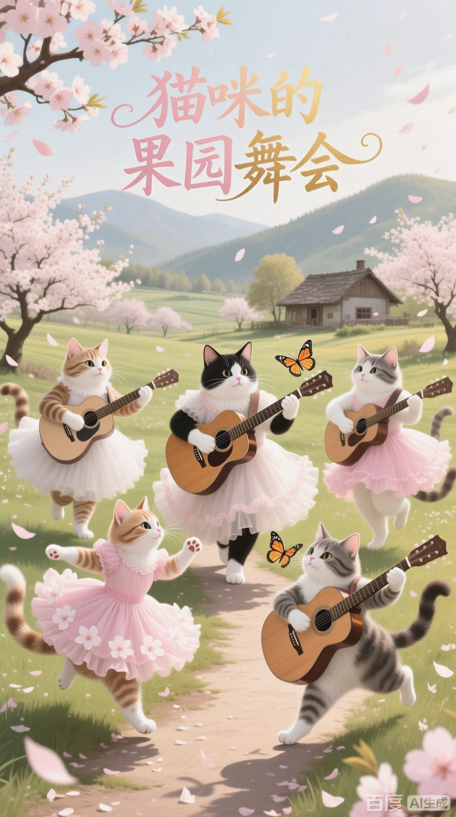 山村果园猫咪的欢乐时光