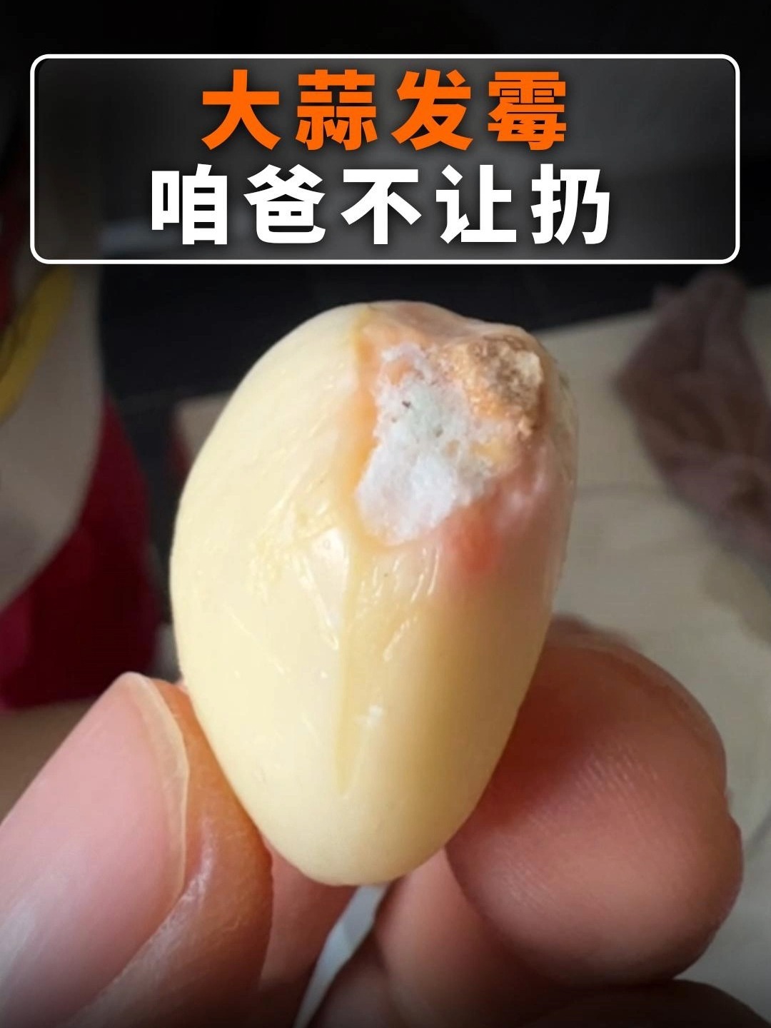 刚准备把发霉的蒜扔掉,家里老人拦下不让扔