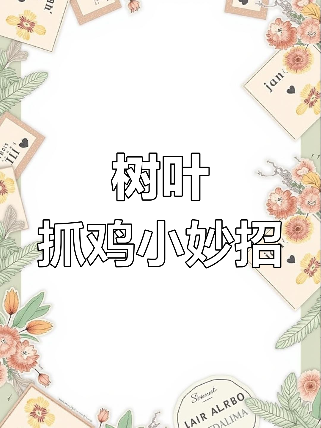 用树叶做抓鸡神器,简单又实用