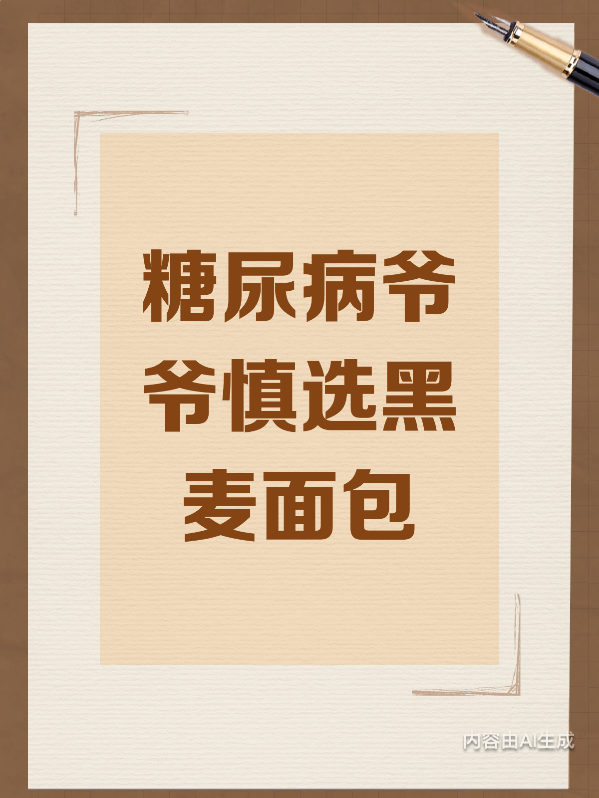 糖尿病爷爷注意啦!黑麦面包也可能升糖哦