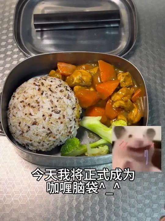 今天吃咖喱鸡肉饭
