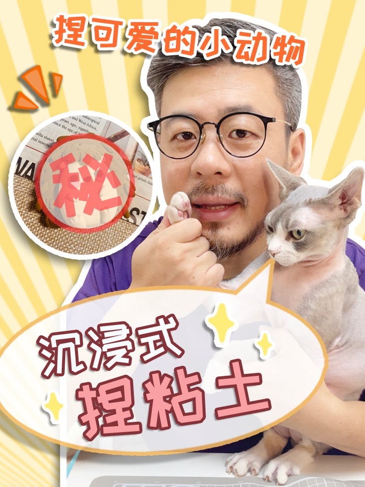 沉浸式捏粘土捏可爱的小动物~