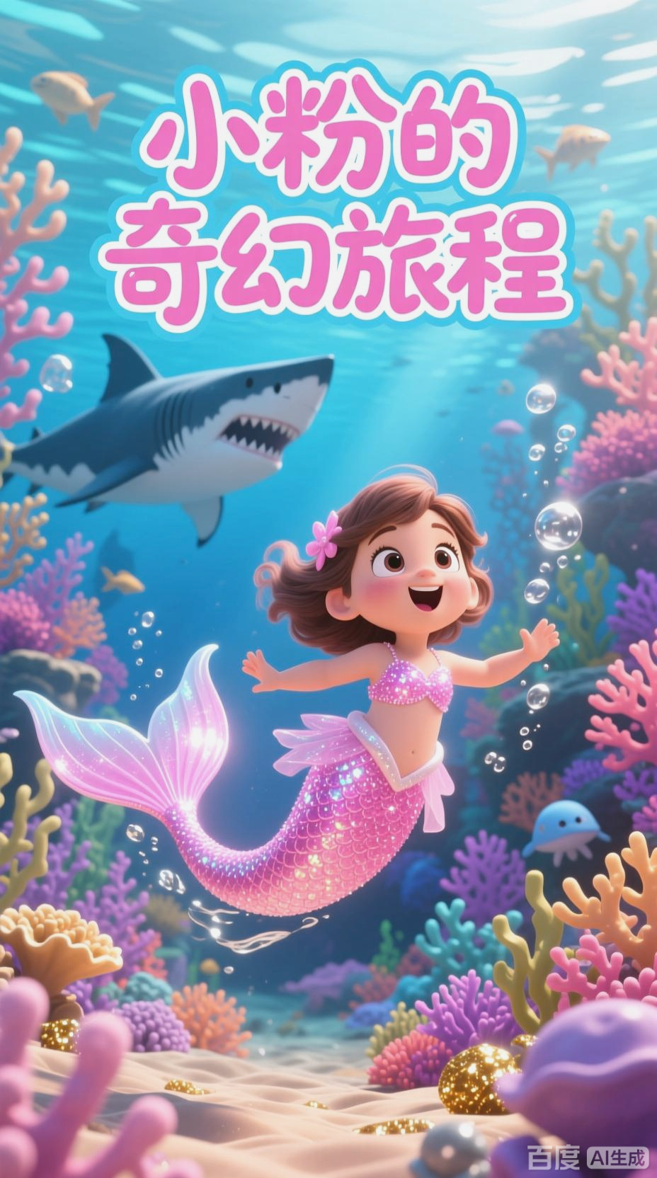小粉穿裙变美人鱼