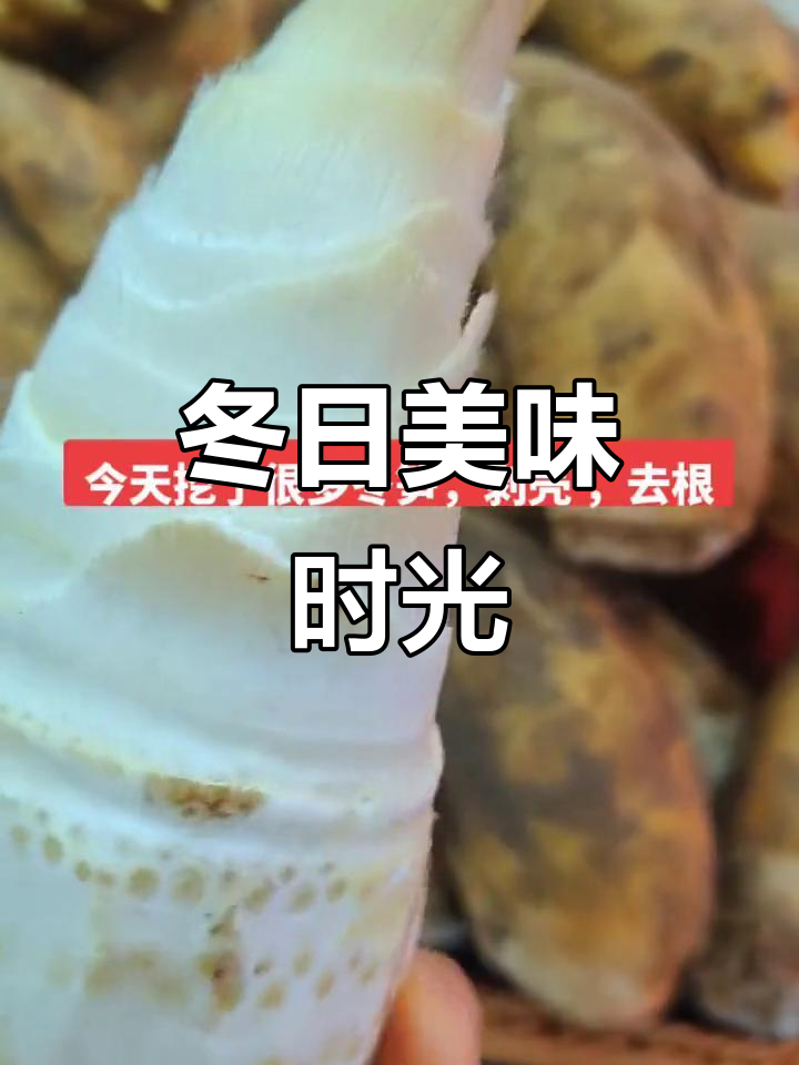 冬笋季节,烤笋与咸菜搭配,温暖的味道让人陶醉