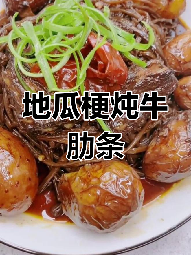 东北风味牛肉地瓜梗,咸菜美味下饭